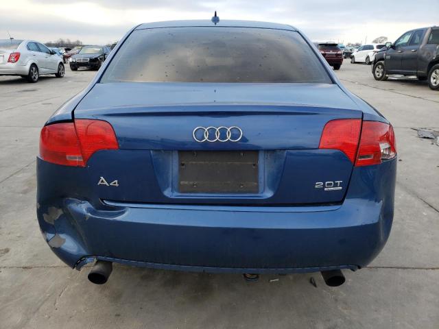 WAUEF78E08A070100 - 2008 AUDI A4 S-LINE 2.0T QUATTRO TURBO BLUE photo 6