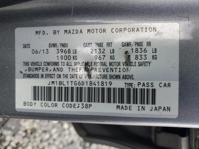 JM1BL1TG6D1841819 - 2013 MAZDA 3 I SILVER photo 12