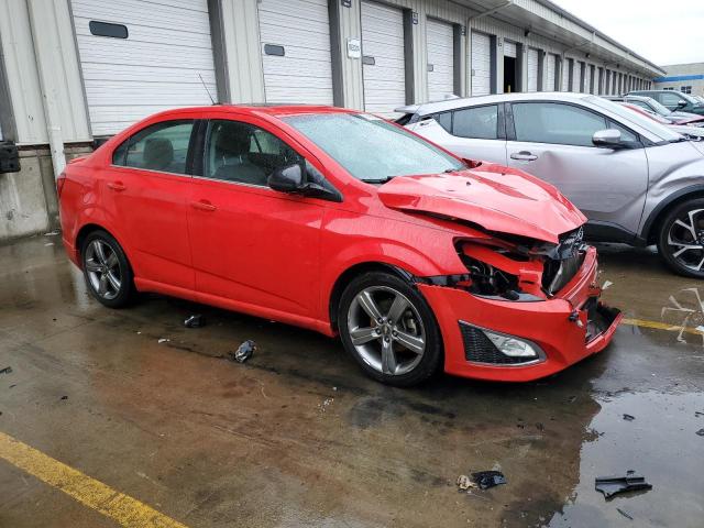 1G1JG5SB3F4136841 - 2015 CHEVROLET SONIC RS RED photo 4