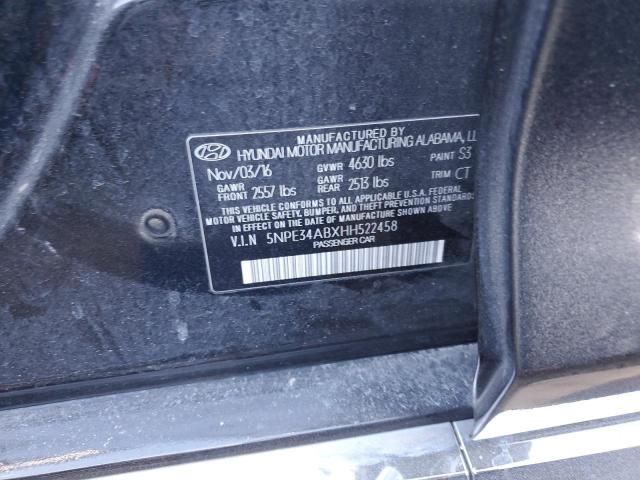 5NPE34ABXHH522458 - 2017 HYUNDAI SONATA SPORT BLACK photo 12