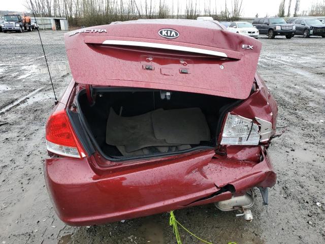 KNAFE121275453277 - 2007 KIA SPECTRA EX MAROON photo 6