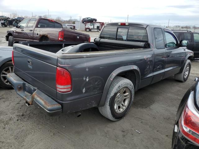 1B7GL32X52S510997 - 2002 DODGE DAKOTA SPORT GRAY photo 3