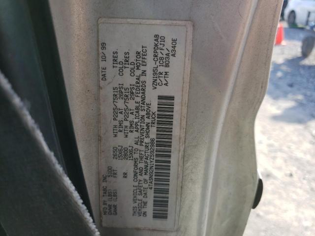 4TASN92N1YZ592986 - 2000 TOYOTA TACOMA XTRACAB PRERUNNER Gümüş foto 12