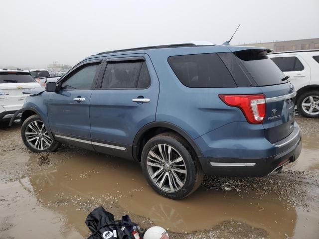 1FM5K8HT0JGB86088 - 2018 FORD EXPLORER PLATINUM BLUE photo 2