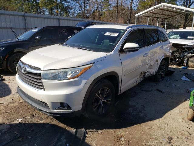 5TDJKRFH6GS236126 - 2016 TOYOTA HIGHLANDER XLE WHITE photo 1