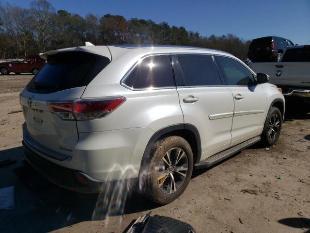 5TDJKRFH6GS236126 - 2016 TOYOTA HIGHLANDER XLE WHITE photo 3