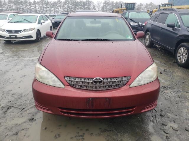 4T1BE32K02U023652 - 2002 TOYOTA CAMRY LE RED photo 5