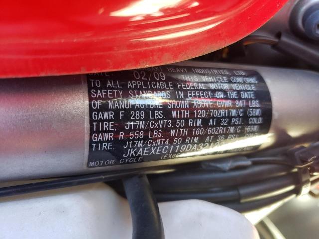 JKAEXEC119DA32123 - 2009 KAWASAKI EX650 C 红色 照片 10