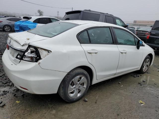 19XFB2F5XDE274824 - 2013 HONDA CIVIC LX WHITE photo 3