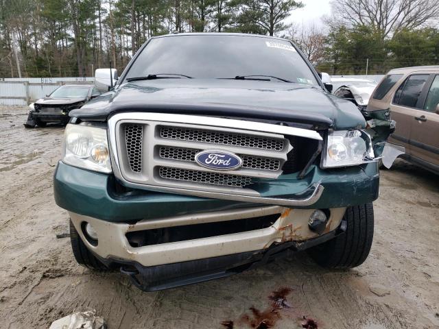 1FTPW14V58KC77834 - 2008 FORD F150 SUPERCREW GREEN photo 5