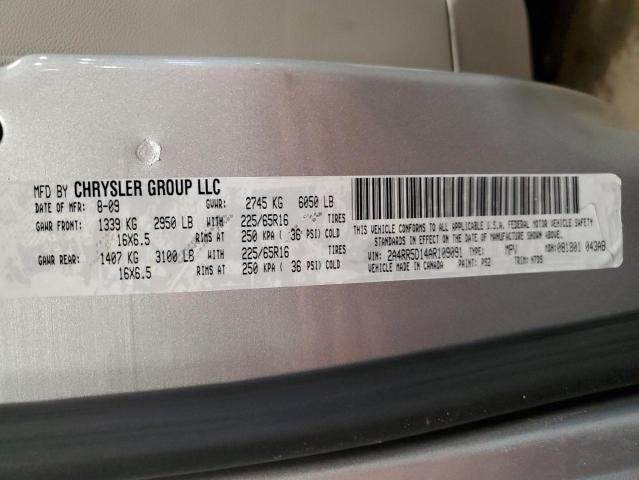 2A4RR5D14AR109091 - 2010 CHRYSLER TOWN & COU TOURING ვერცხლისფერი ფოტო 13