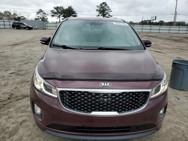 KNDMC5C17H6269924 - 2017 KIA SEDONA EX BURGUNDY photo 5