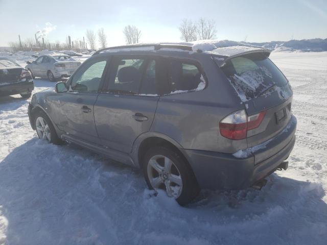 WBXPC93449WJ30837 - 2009 BMW X3 XDRIVE30I GRAY photo 2