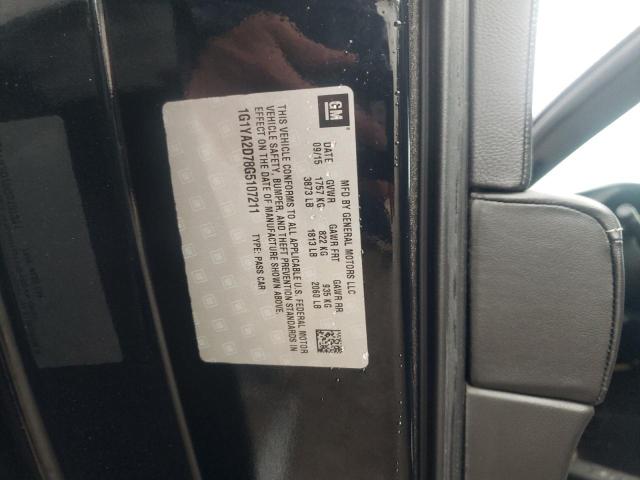 1G1YA2D78G5107211 - 2016 CHEVROLET CORVETTE STINGRAY 1LT BLACK photo 12