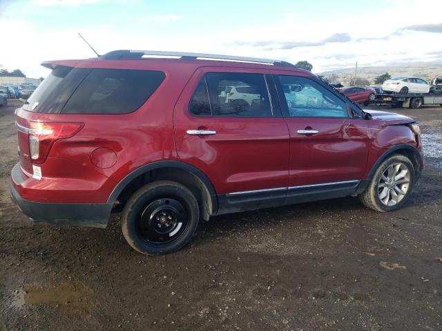 1FM5K8D86DGB58821 - 2013 FORD EXPLORER XLT BURGUNDY photo 3