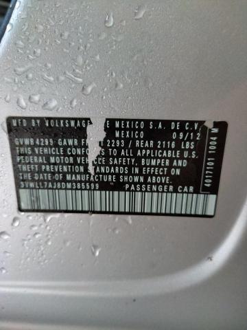 3VWLL7AJ8DM385599 - 2013 VOLKSWAGEN JETTA TDI SILVER photo 12