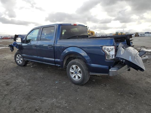 1FTEW1C88FKD90306 - 2015 FORD F150 SUPERCREW BLUE photo 2