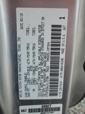 5TFRX5GN6JX115700 - 2018 TOYOTA TACOMA ACCESS CAB Gümüş foto 13