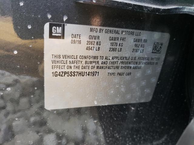 1G4ZP5SS7HU141971 - 2017 BUICK LACROSSE ESSENCE ნაცრისფერი ფოტო 12