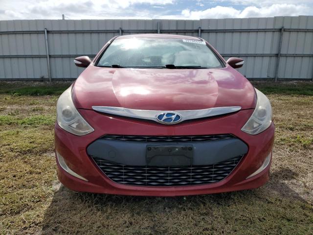 KMHEC4A42CA041391 - 2012 HYUNDAI SONATA HYBRID RED photo 5