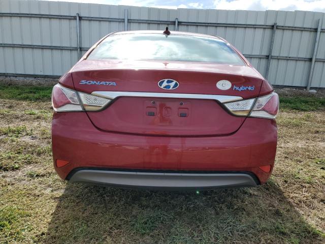 KMHEC4A42CA041391 - 2012 HYUNDAI SONATA HYBRID RED photo 6