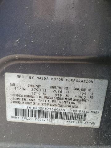 JM1BK32FX71669659 - 2007 MAZDA 3 I GRAY photo 13