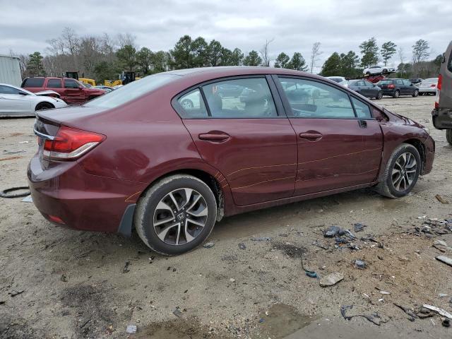 19XFB2F85DE069048 - 2013 HONDA CIVIC EX BURGUNDY photo 3