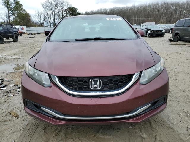 19XFB2F85DE069048 - 2013 HONDA CIVIC EX BURGUNDY photo 5