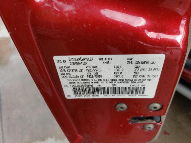 1J4GL38K55W680005 - 2005 JEEP LIBERTY RENEGADE 红色 照片 13