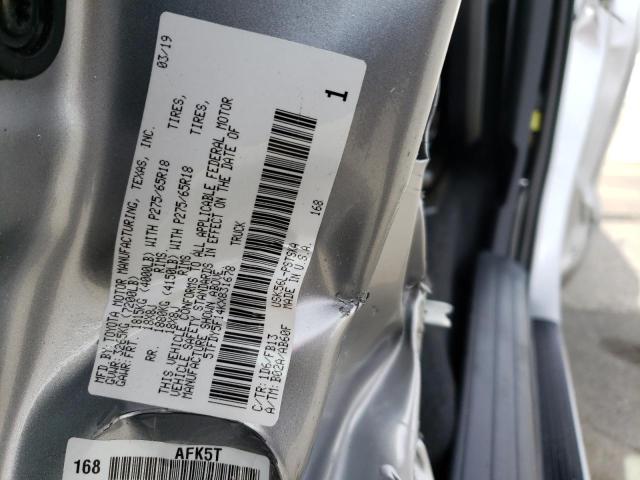 5TFDY5F14KX831678 - 2019 TOYOTA TUNDRA CRE GRAY photo 12