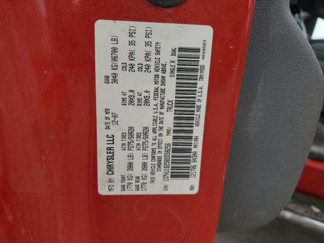 1D7HU18258S558256 - 2008 DODGE RAM 1500 ST RED photo 12