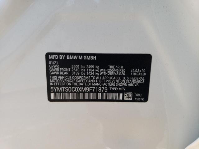 5YMTS0C0XM9F71879 - 2021 BMW X3 M COMPETITION Weiß Foto 12