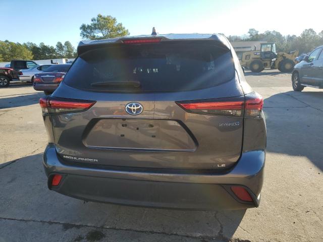 5TDZARAH2MS503870 - 2021 TOYOTA HIGHLANDER HYBRID LE GRAY photo 6