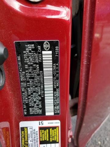 4T1B11HK2JU660628 - 2018 TOYOTA CAMRY L RED photo 12