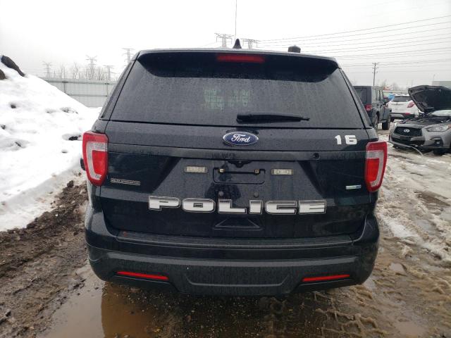 1FM5K8ARXJGA83369 - 2018 FORD EXPLORER POLICE INTERCEPTOR Սև լուսանկար 6