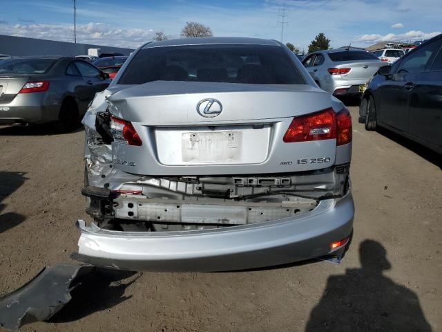 JTHCK262362007712 - 2006 LEXUS IS 250 SILVER photo 6