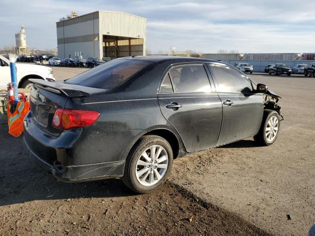 1NXBU4EE3AZ321884 - 2010 TOYOTA COROLLA BASE BLACK photo 3