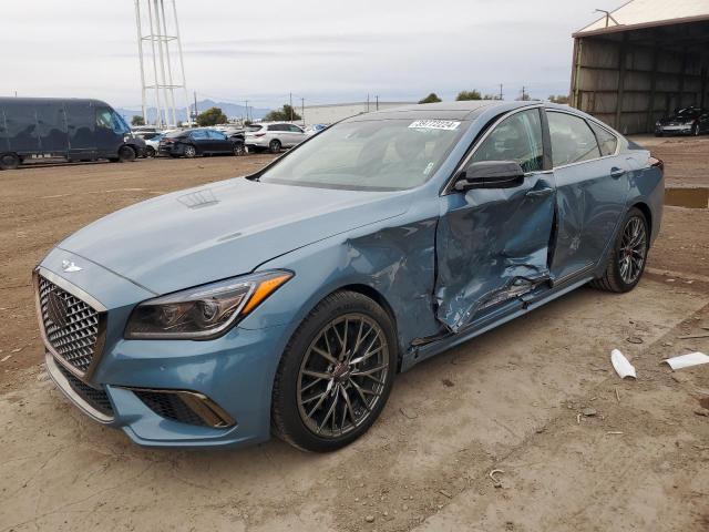 KMHGN4JB2JU275284 - 2018 GENESIS G80 SPORT TURQUOISE photo 1