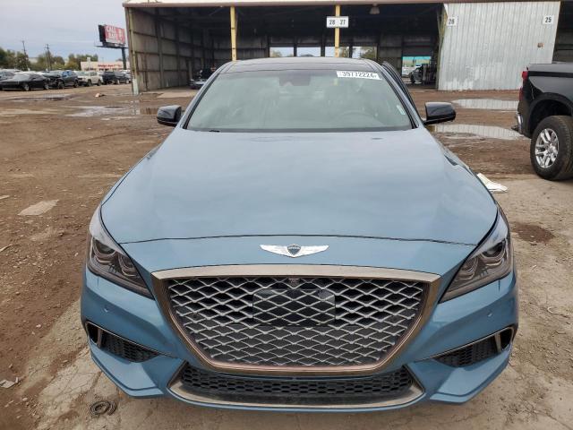 KMHGN4JB2JU275284 - 2018 GENESIS G80 SPORT TURQUOISE photo 5