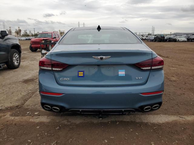 KMHGN4JB2JU275284 - 2018 GENESIS G80 SPORT TURQUOISE photo 6