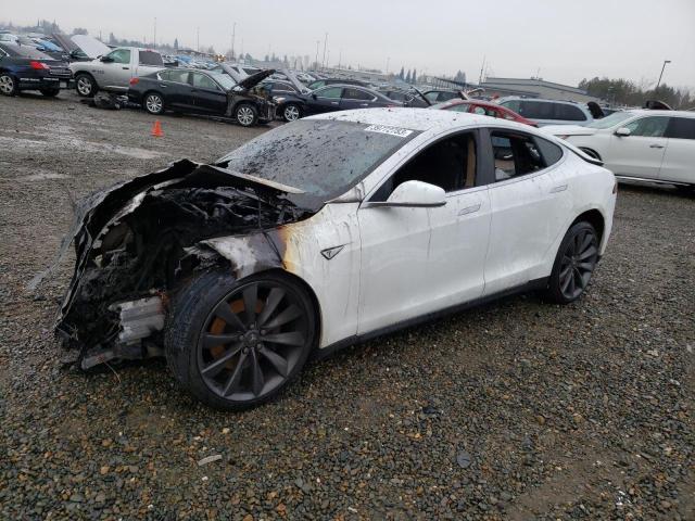 5YJSA1S19FFP78406 - 2015 TESLA MODEL S 70 WHITE photo 1