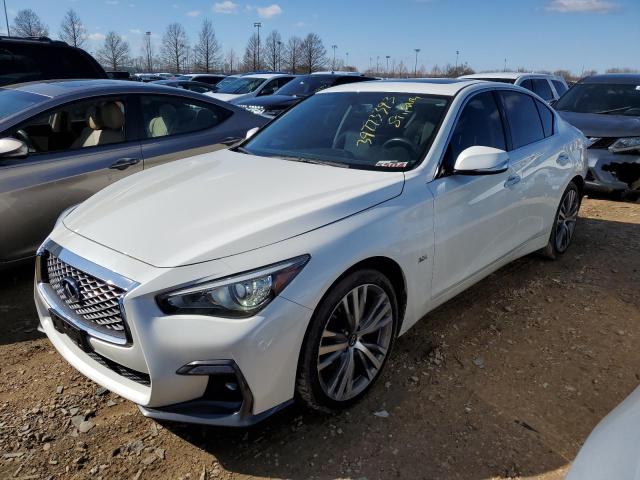 JN1EV7AR6KM550668 - 2019 INFINITI Q50 LUXE WHITE photo 1