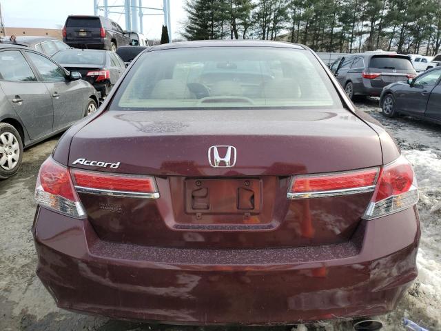 1HGCP2F31BA010007 - 2011 HONDA ACCORD LX BURGUNDY photo 6