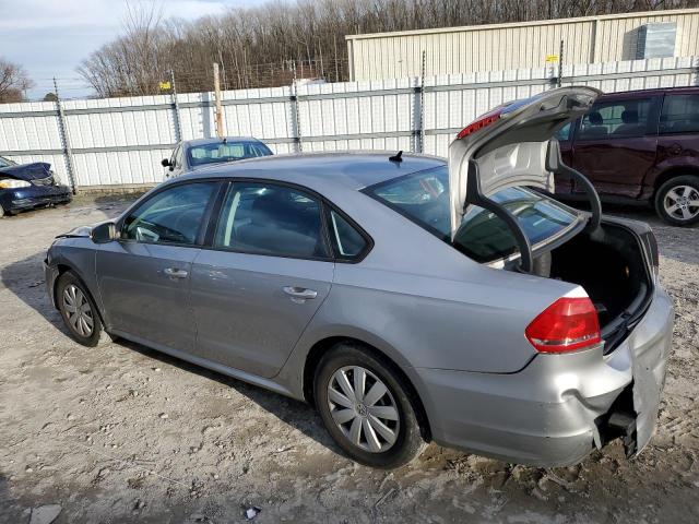 1VWAP7A32DC032435 - 2013 VOLKSWAGEN PASSAT S SILVER photo 2