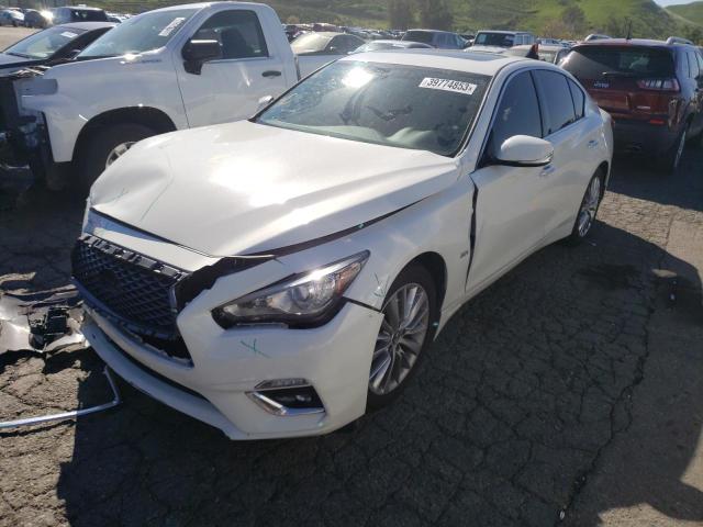 JN1EV7AP5KM510094 - 2019 INFINITI Q50 LUXE WHITE photo 1