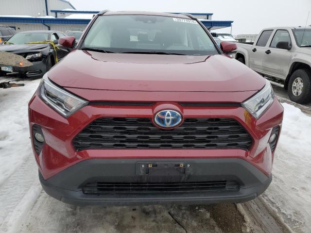 4T3RWRFV7MU047704 - 2021 TOYOTA RAV4 XLE RED photo 5