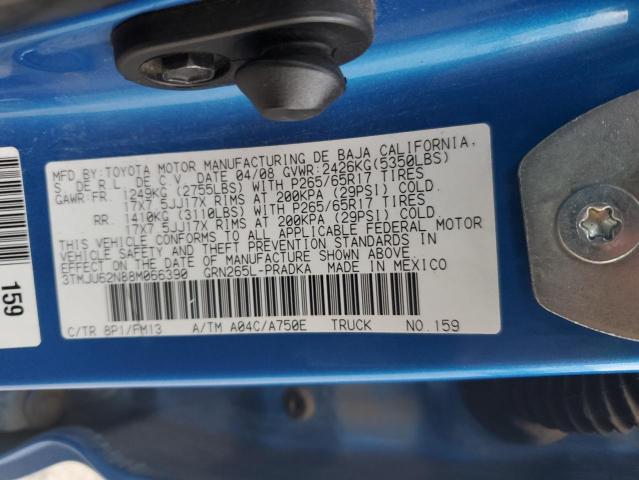 3TMJU62N88M066390 - 2008 TOYOTA TACOMA DOUBLE CAB PRERUNNER BLUE photo 12