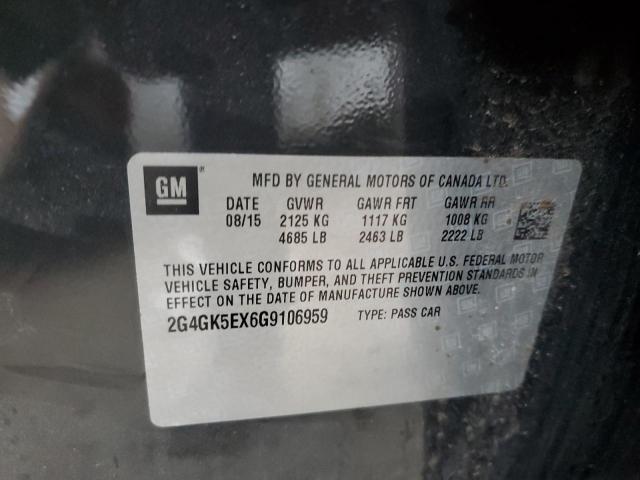 2G4GK5EX6G9106959 - 2016 BUICK REGAL 灰色 照片 12