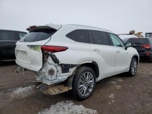 5TDEBRCH4MS034869 - 2021 TOYOTA HIGHLANDER HYBRID PLATINUM WHITE photo 3