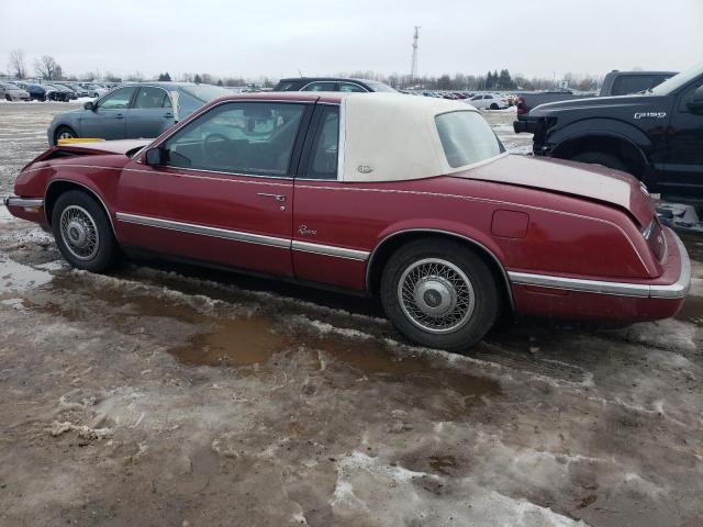 1G4EZ11C2KU404192 - 1989 BUICK RIVIERA RED photo 2